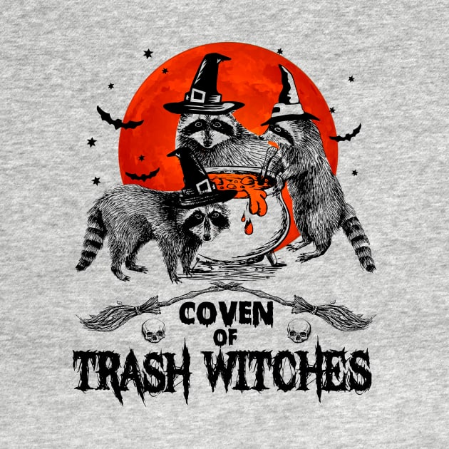 Coven Of Trash Witch Racoon Halloween by Margaretsantana